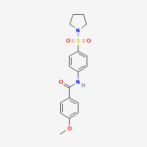 4-methoxy-N-[4-(1-pyrrolidinylsulfonyl)phenyl]benzamide