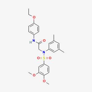 N~2~-[(3,4-dimethoxyphenyl)sulfonyl]-N~2~-(3,5-dimethylphenyl)-N~1~-(4-ethoxyphenyl)glycinamide