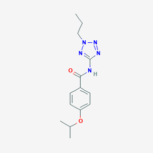 4-(propan-2-yloxy)-N-(2-propyl-2H-tetrazol-5-yl)benzamide