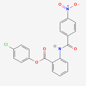 molecular formula C20H13ClN2O5 B3696610 4-chlorophenyl 2-[(4-nitrobenzoyl)amino]benzoate 