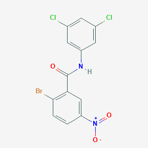 molecular formula C13H7BrCl2N2O3 B3696644 2-bromo-N-(3,5-dichlorophenyl)-5-nitrobenzamide 