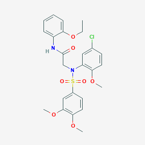 molecular formula C25H27ClN2O7S B3696652 N~2~-(5-chloro-2-methoxyphenyl)-N~2~-[(3,4-dimethoxyphenyl)sulfonyl]-N~1~-(2-ethoxyphenyl)glycinamide 