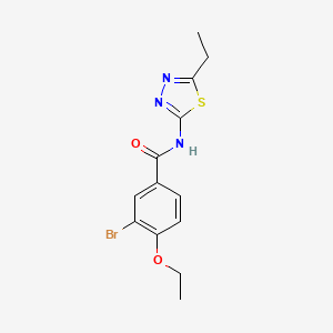 molecular formula C13H14BrN3O2S B3696660 3-bromo-4-ethoxy-N-(5-ethyl-1,3,4-thiadiazol-2-yl)benzamide 