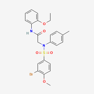 N~2~-[(3-bromo-4-methoxyphenyl)sulfonyl]-N~1~-(2-ethoxyphenyl)-N~2~-(4-methylphenyl)glycinamide