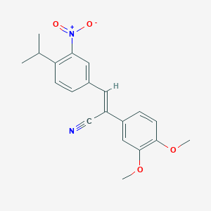 molecular formula C20H20N2O4 B3696667 2-(3,4-dimethoxyphenyl)-3-(4-isopropyl-3-nitrophenyl)acrylonitrile 