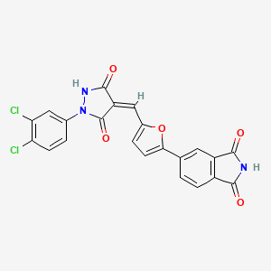 5-(5-{[1-(3,4-dichlorophenyl)-3,5-dioxo-4-pyrazolidinylidene]methyl}-2-furyl)-1H-isoindole-1,3(2H)-dione