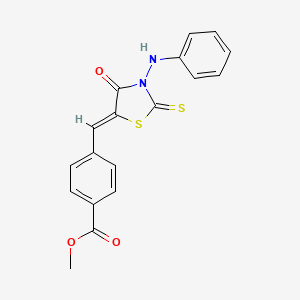 methyl 4-[(3-anilino-4-oxo-2-thioxo-1,3-thiazolidin-5-ylidene)methyl]benzoate