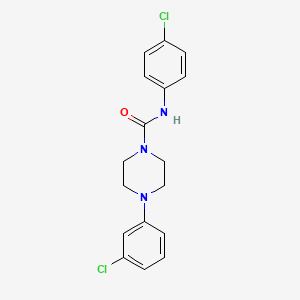 molecular formula C17H17Cl2N3O B3696685 4-(3-chlorophenyl)-N-(4-chlorophenyl)-1-piperazinecarboxamide 