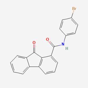 molecular formula C20H12BrNO2 B3696693 N-(4-bromophenyl)-9-oxo-9H-fluorene-1-carboxamide 