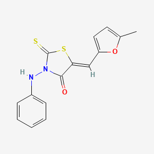 3-anilino-5-[(5-methyl-2-furyl)methylene]-2-thioxo-1,3-thiazolidin-4-one