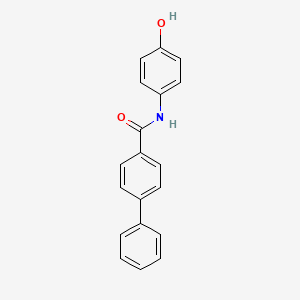 molecular formula C19H15NO2 B3696736 N-(4-hydroxyphenyl)-4-biphenylcarboxamide 