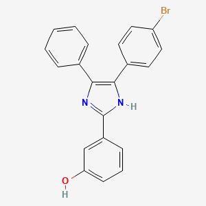 molecular formula C21H15BrN2O B3696738 3-[4-(4-bromophenyl)-5-phenyl-1H-imidazol-2-yl]phenol CAS No. 5469-54-5