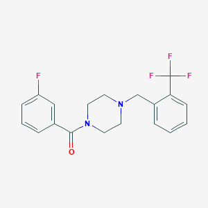 1-(3-fluorobenzoyl)-4-[2-(trifluoromethyl)benzyl]piperazine