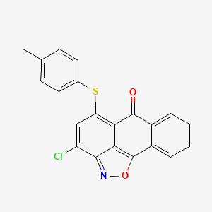 molecular formula C21H12ClNO2S B3696760 3-Chloro-5-[(4-methylphenyl)sulfanyl]-6H-anthra[1,9-CD]isoxazol-6-one 