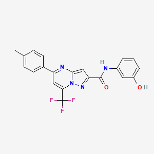 molecular formula C21H15F3N4O2 B3696769 N-(3-hydroxyphenyl)-5-(4-methylphenyl)-7-(trifluoromethyl)pyrazolo[1,5-a]pyrimidine-2-carboxamide CAS No. 5831-28-7