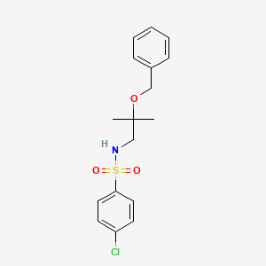 molecular formula C17H20ClNO3S B3696829 N-[2-(benzyloxy)-2-methylpropyl]-4-chlorobenzenesulfonamide 