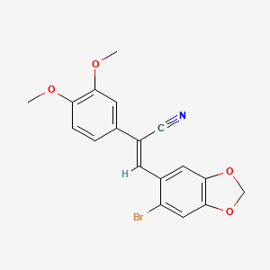 3-(6-bromo-1,3-benzodioxol-5-yl)-2-(3,4-dimethoxyphenyl)acrylonitrile