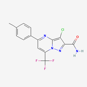 3-chloro-5-(4-methylphenyl)-7-(trifluoromethyl)pyrazolo[1,5-a]pyrimidine-2-carboxamide