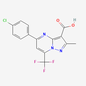 5-(4-chlorophenyl)-2-methyl-7-(trifluoromethyl)pyrazolo[1,5-a]pyrimidine-3-carboxylic acid