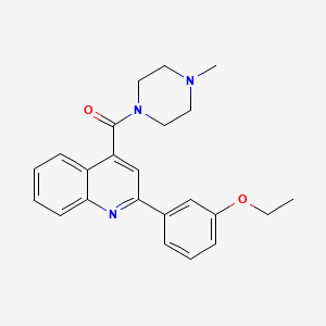 molecular formula C23H25N3O2 B3696887 2-(3-Ethoxyphenyl)-4-(4-methylpiperazine-1-carbonyl)quinoline 