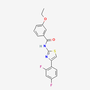 molecular formula C18H14F2N2O2S B3696896 N-[4-(2,4-difluorophenyl)-1,3-thiazol-2-yl]-3-ethoxybenzamide 