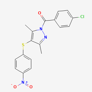 1-(4-chlorobenzoyl)-3,5-dimethyl-4-[(4-nitrophenyl)thio]-1H-pyrazole