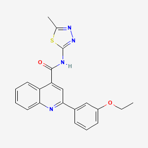 2-(3-ethoxyphenyl)-N-(5-methyl-1,3,4-thiadiazol-2-yl)-4-quinolinecarboxamide