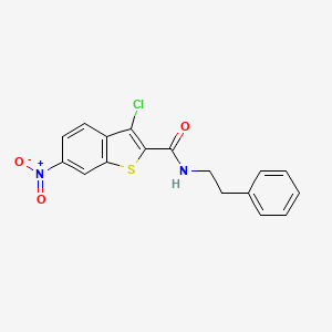 3-chloro-6-nitro-N-(2-phenylethyl)-1-benzothiophene-2-carboxamide