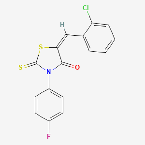 5-(2-chlorobenzylidene)-3-(4-fluorophenyl)-2-thioxo-1,3-thiazolidin-4-one