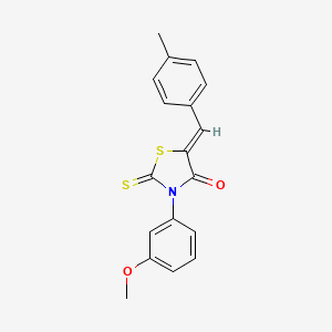 3-(3-methoxyphenyl)-5-(4-methylbenzylidene)-2-thioxo-1,3-thiazolidin-4-one