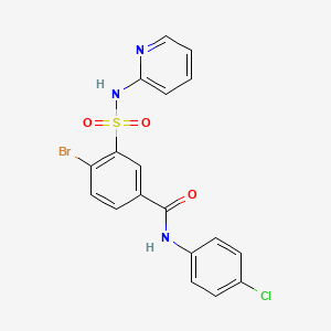 4-bromo-N-(4-chlorophenyl)-3-[(2-pyridinylamino)sulfonyl]benzamide