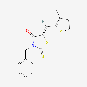 3-benzyl-5-[(3-methyl-2-thienyl)methylene]-2-thioxo-1,3-thiazolidin-4-one