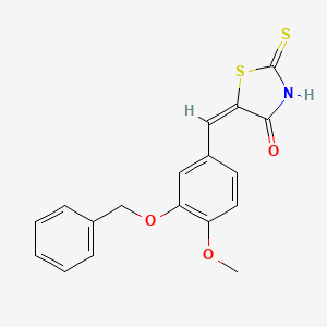 5-[3-(benzyloxy)-4-methoxybenzylidene]-2-thioxo-1,3-thiazolidin-4-one