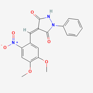 4-(4,5-dimethoxy-2-nitrobenzylidene)-1-phenyl-3,5-pyrazolidinedione