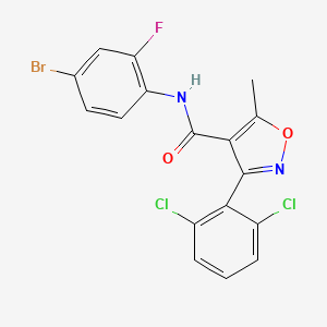 N-(4-bromo-2-fluorophenyl)-3-(2,6-dichlorophenyl)-5-methyl-4-isoxazolecarboxamide