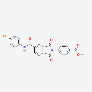 molecular formula C23H15BrN2O5 B3697106 methyl 4-(5-{[(4-bromophenyl)amino]carbonyl}-1,3-dioxo-1,3-dihydro-2H-isoindol-2-yl)benzoate 