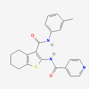 N-[3-[(3-methylphenyl)carbamoyl]-4,5,6,7-tetrahydro-1-benzothiophen-2-yl]pyridine-4-carboxamide