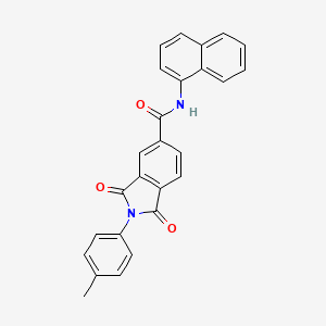 molecular formula C26H18N2O3 B3697124 2-(4-methylphenyl)-N-1-naphthyl-1,3-dioxo-5-isoindolinecarboxamide 