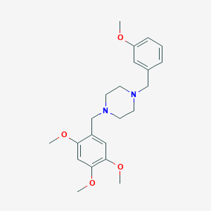 molecular formula C22H30N2O4 B3697147 1-(3-methoxybenzyl)-4-(2,4,5-trimethoxybenzyl)piperazine 