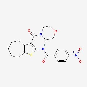 N-[3-(4-morpholinylcarbonyl)-5,6,7,8-tetrahydro-4H-cyclohepta[b]thien-2-yl]-4-nitrobenzamide