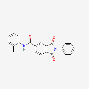 N-(2-methylphenyl)-2-(4-methylphenyl)-1,3-dioxo-5-isoindolinecarboxamide