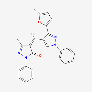 5-methyl-4-{[3-(5-methyl-2-furyl)-1-phenyl-1H-pyrazol-4-yl]methylene}-2-phenyl-2,4-dihydro-3H-pyrazol-3-one