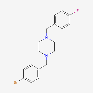 molecular formula C18H20BrFN2 B3697208 1-(4-bromobenzyl)-4-(4-fluorobenzyl)piperazine 