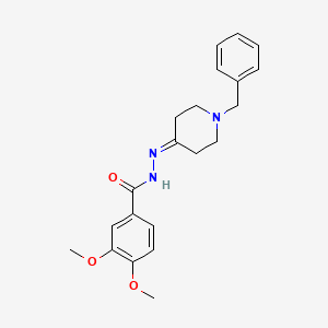 N'-(1-benzylpiperidin-4-ylidene)-3,4-dimethoxybenzohydrazide