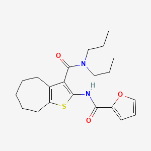 N-[3-(dipropylcarbamoyl)-5,6,7,8-tetrahydro-4H-cyclohepta[b]thiophen-2-yl]furan-2-carboxamide