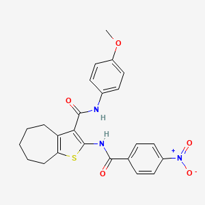 N-(4-methoxyphenyl)-2-[(4-nitrobenzoyl)amino]-5,6,7,8-tetrahydro-4H-cyclohepta[b]thiophene-3-carboxamide