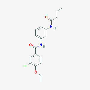 molecular formula C19H21ClN2O3 B3697316 N-[3-(butanoylamino)phenyl]-3-chloro-4-ethoxybenzamide 