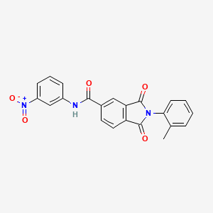 2-(2-Methylphenyl)-N-(3-nitrophenyl)-1,3-dioxo-2,3-dihydro-1H-isoindole-5-carboxamide