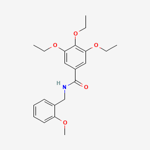 3,4,5-triethoxy-N-[(2-methoxyphenyl)methyl]benzamide