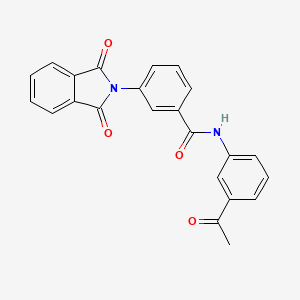 molecular formula C23H16N2O4 B3697335 N-(3-acetylphenyl)-3-(1,3-dioxo-1,3-dihydro-2H-isoindol-2-yl)benzamide 